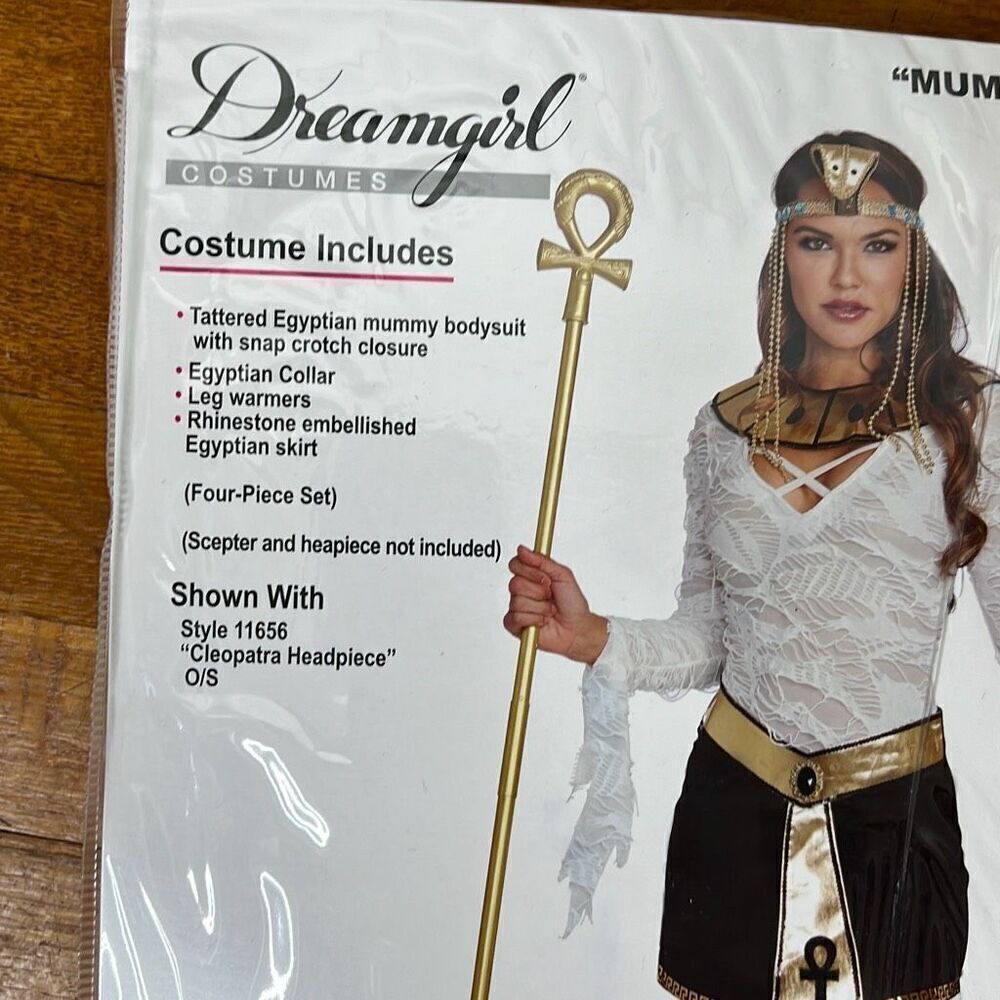 Dreamgirl Women’s Tattered Egyptian Mummy Halloween Costume White Nwt Size Small - Picture 2 of 5